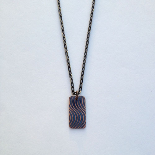 Wavy Fingerprint Necklace