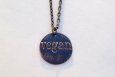 Vegan Round Pendant Close-up View Vegan Round Pendant