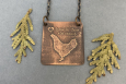 Chicken Necklace- Etched Copper Chicken Necklace- Etched Copper