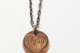 Etched Copper Vegan Heart Necklace Etched Copper Vegan Heart Necklace